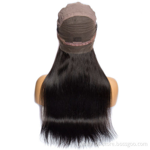 High Quality Raw Cambodian Hair Swiss Lace Wig For Black Women 100% Brazilian Virgin Cuticle Aligned Lace Front Human Hair Wig